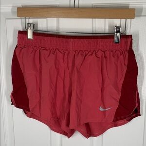 Nike running shorts size small maroon and pink